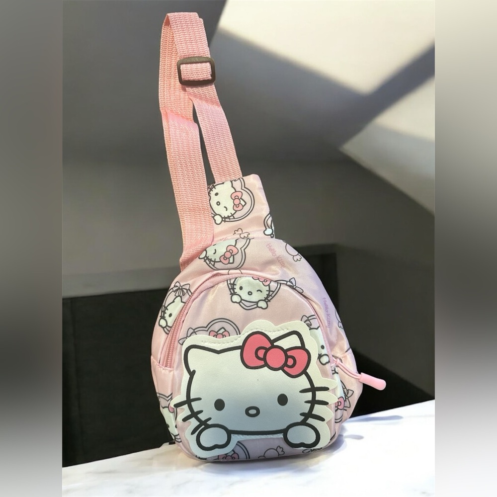 Kitty Pink and White Kids Backpack